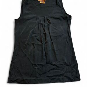 Black Tory Burch sleeveless top with‎ pleated detail size 4